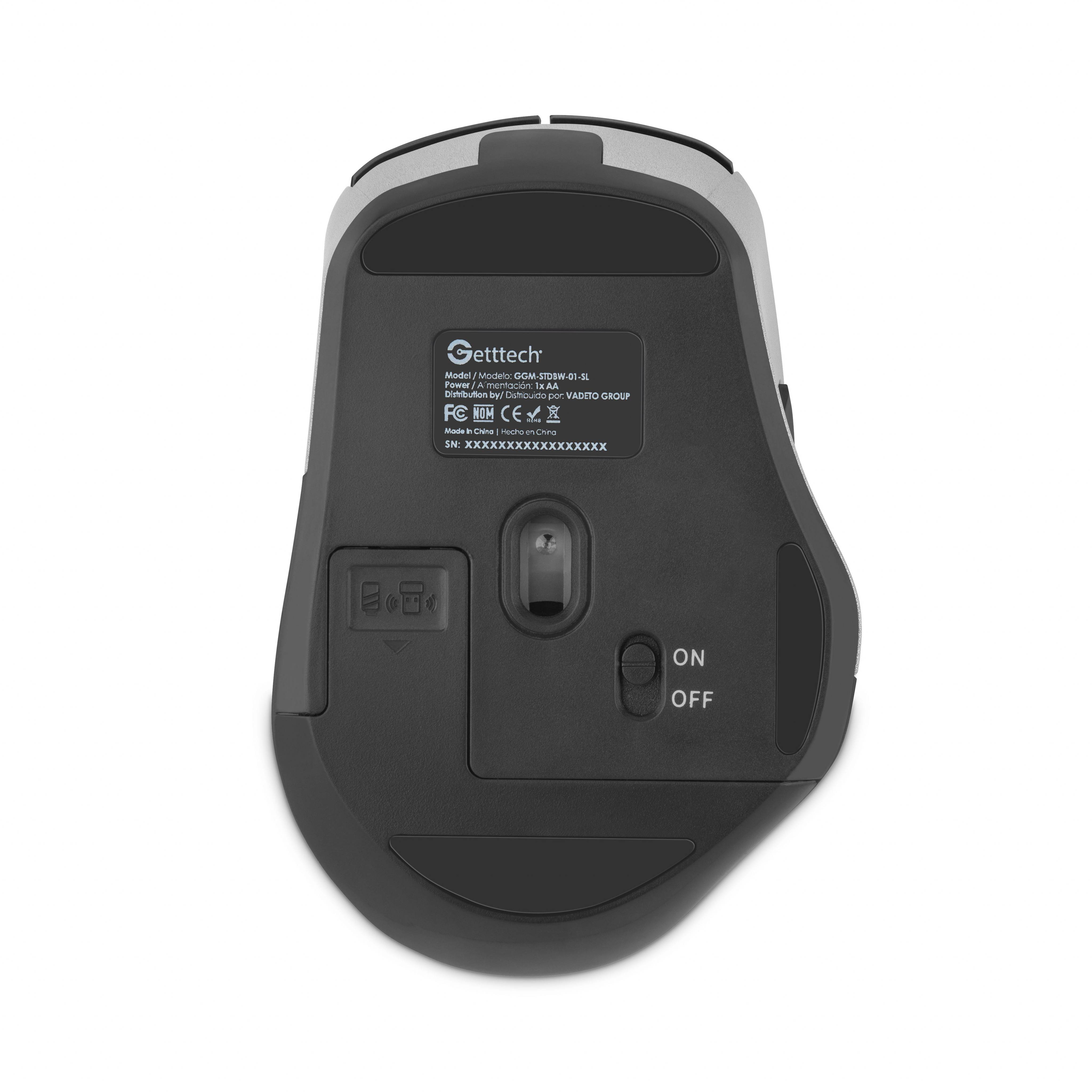 Foto 5 pulgar | Mouse Getttech Ggm-stdbw-01-sl Inalambrico Conexion 2.4g, Bluetooth Y Usb 6 Botones Dpi Ajustables (800-1200-1600)