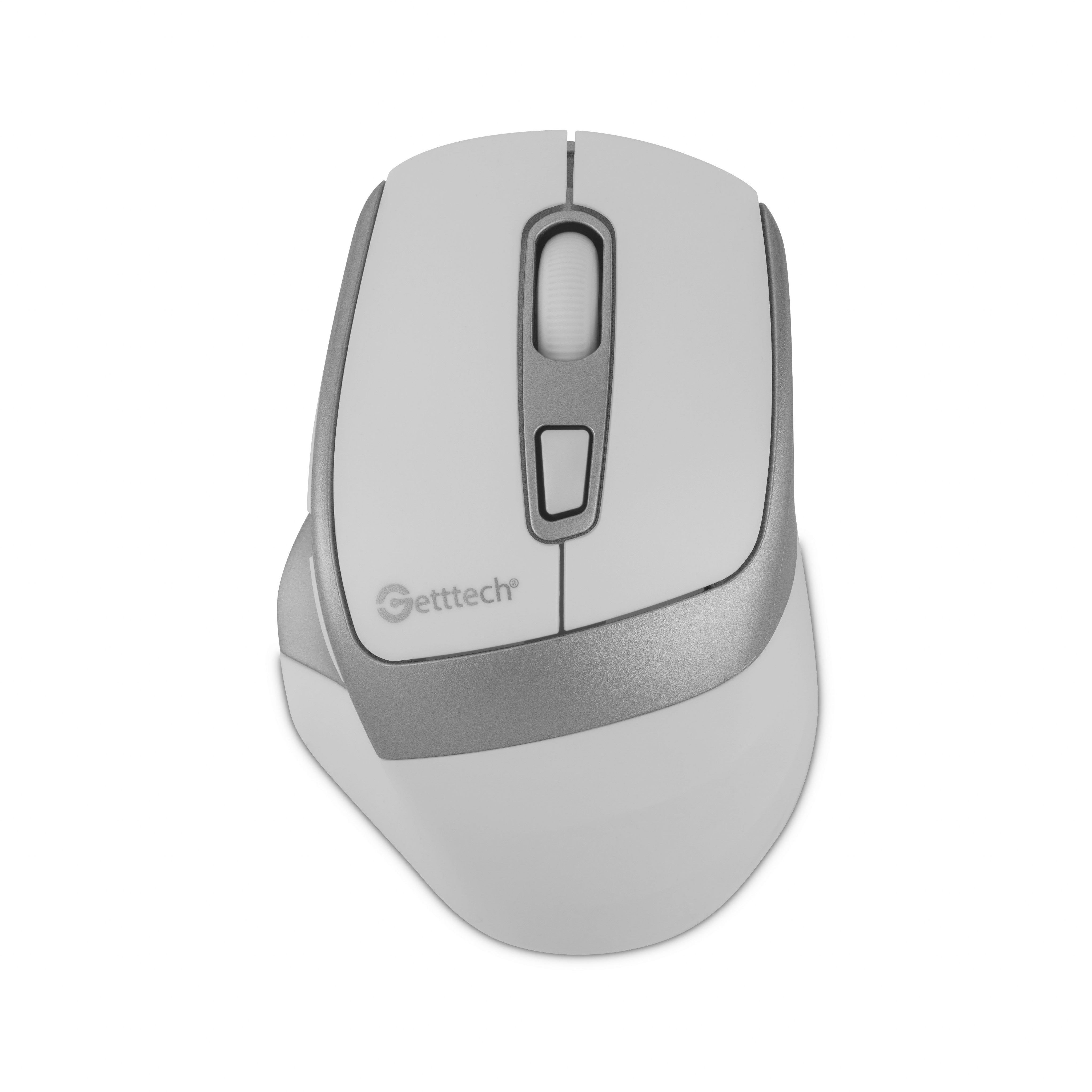 Mouse Getttech Ggm-stdbw-01-wh Inalambrico Conexion 2.4g, Bluetooth Y Usb 6 Botones Dpi Ajustables (800-1200-1600)
