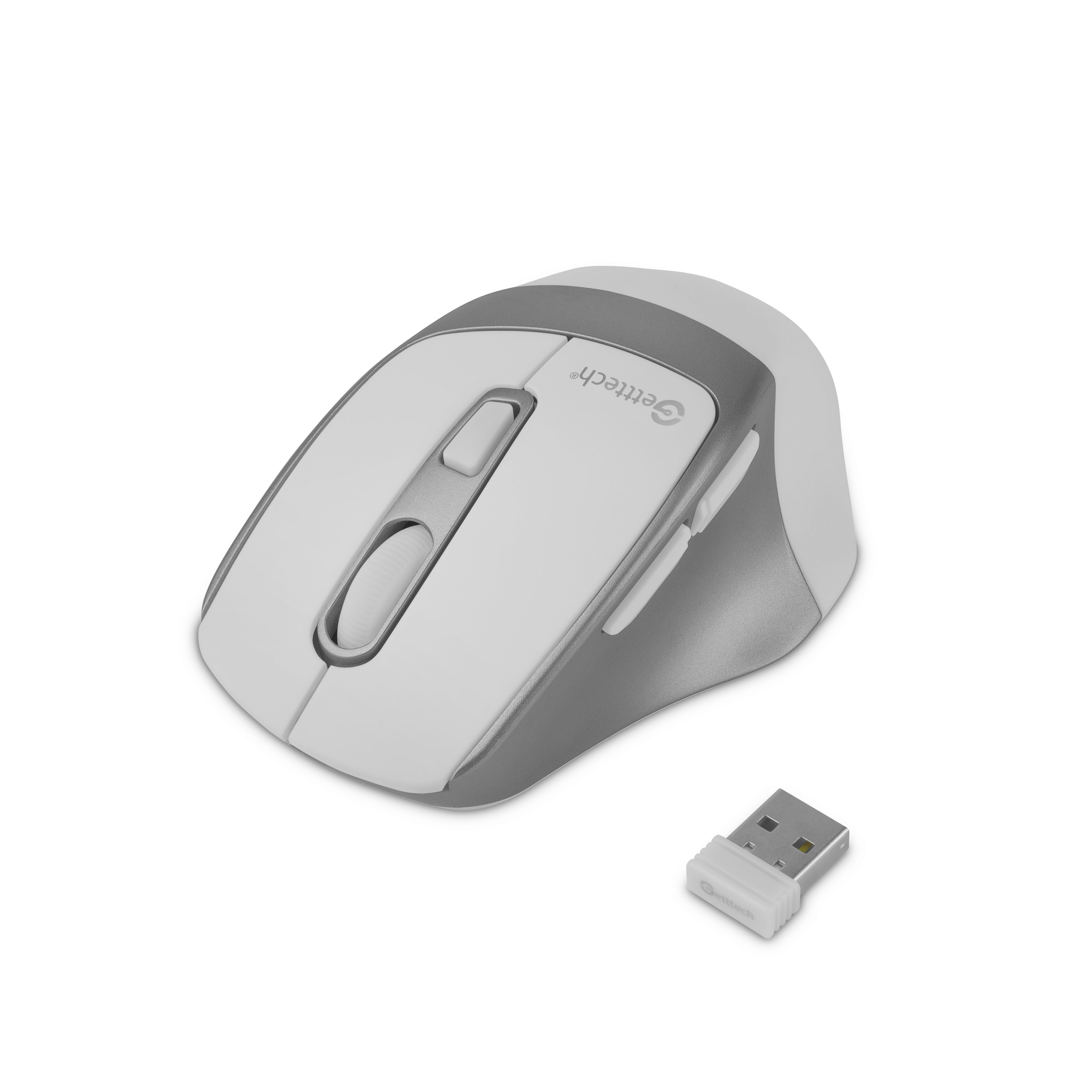 Foto 4 pulgar | Mouse Getttech Ggm-stdbw-01-wh Inalambrico Conexion 2.4g, Bluetooth Y Usb 6 Botones Dpi Ajustables (800-1200-1600)