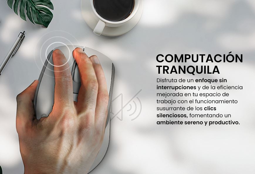 Foto 8 pulgar | Mouse Getttech Ggm-stdbw-01-wh Inalambrico Conexion 2.4g, Bluetooth Y Usb 6 Botones Dpi Ajustables (800-1200-1600)