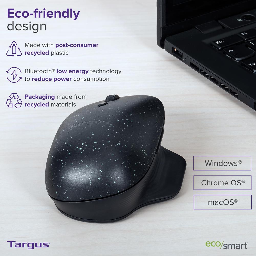 Foto 6 pulgar | Mouse Ergonómico Targus Óptico Amb586gl Inalámbrico