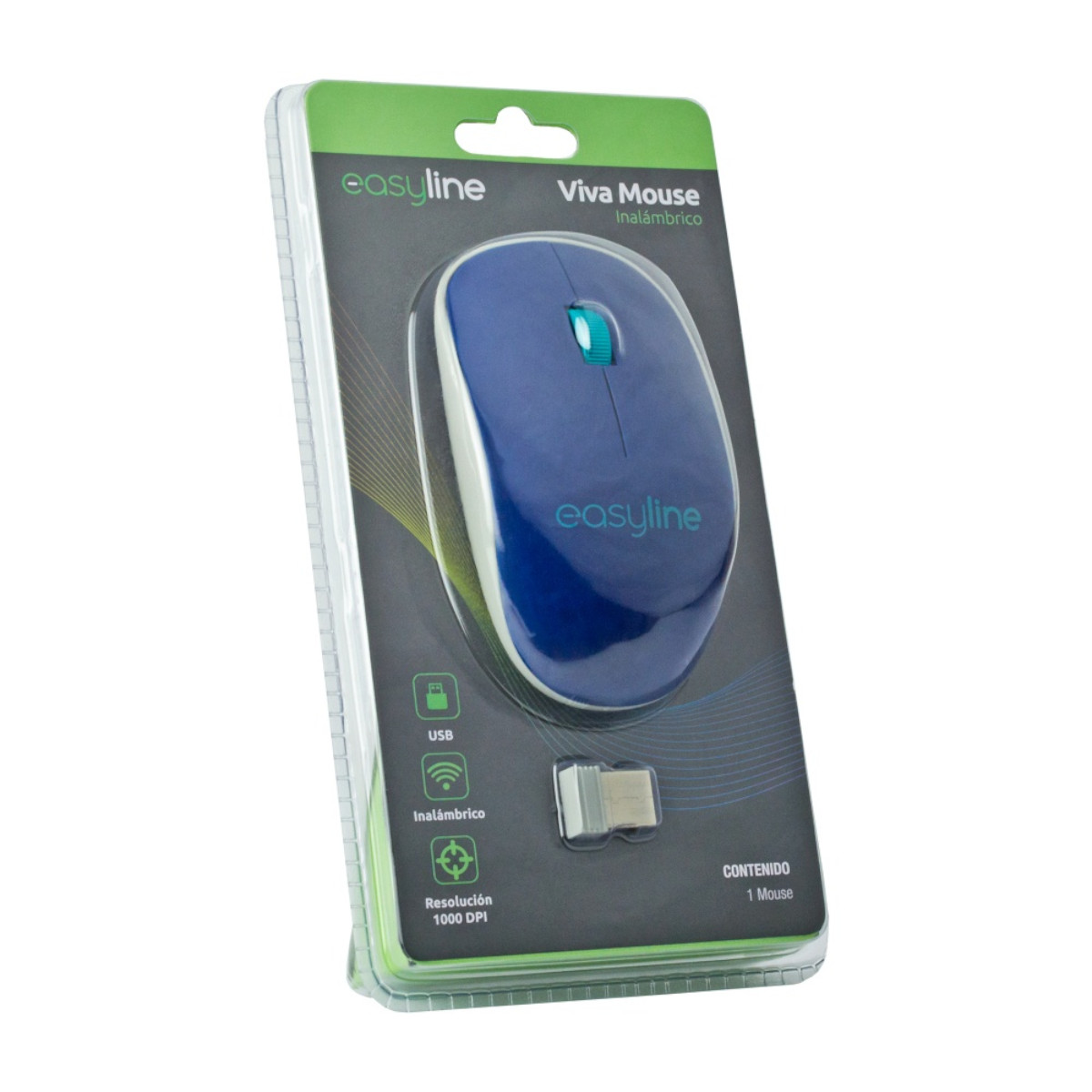 Foto 5 pulgar | Mouse Inalambrico Easyline 10m Alcance 1000dpi Conexión Usb El-995128