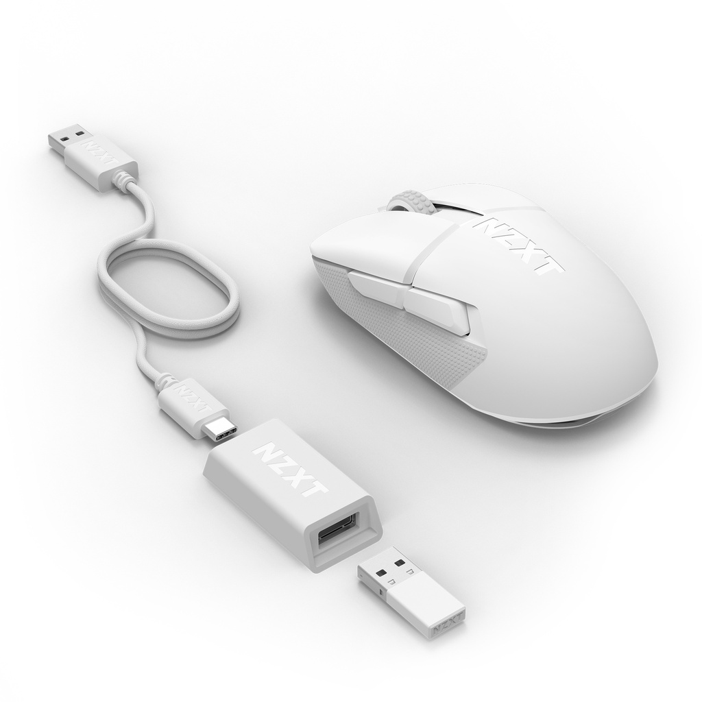 Foto 2 pulgar | Mouse Nzxt Lift Elite Wireless Blanco 57gramos 4,000hz 26,000ppp 70hrs Bateria Usb Ms-101nw-02
