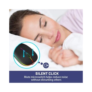Foto 6 | Ratón Inalámbrico Weibo Silent Led Bluetooth Usb Recargable - Venta Internacional.