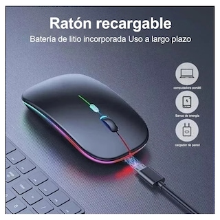 Foto 5 | Ratón Inalámbrico Imice E-1300 Rgb Bluetooth Recargable - Venta Internacional.