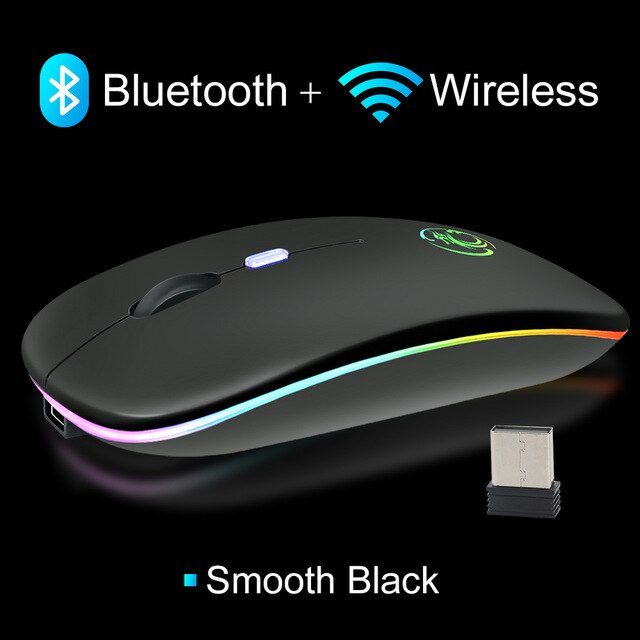 Foto 6 pulgar | Ratón Inalámbrico Bluetooth Ratón Rgb Recargable - Venta Internacional.
