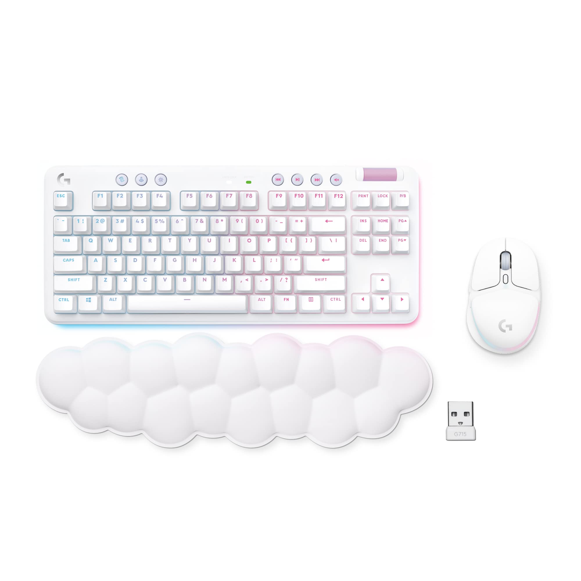 Foto 2 pulgar | Gaming Combo Logitech G G715 - Teclado Táctil Y Ratón G705, Color Blanco - Venta Internacional.