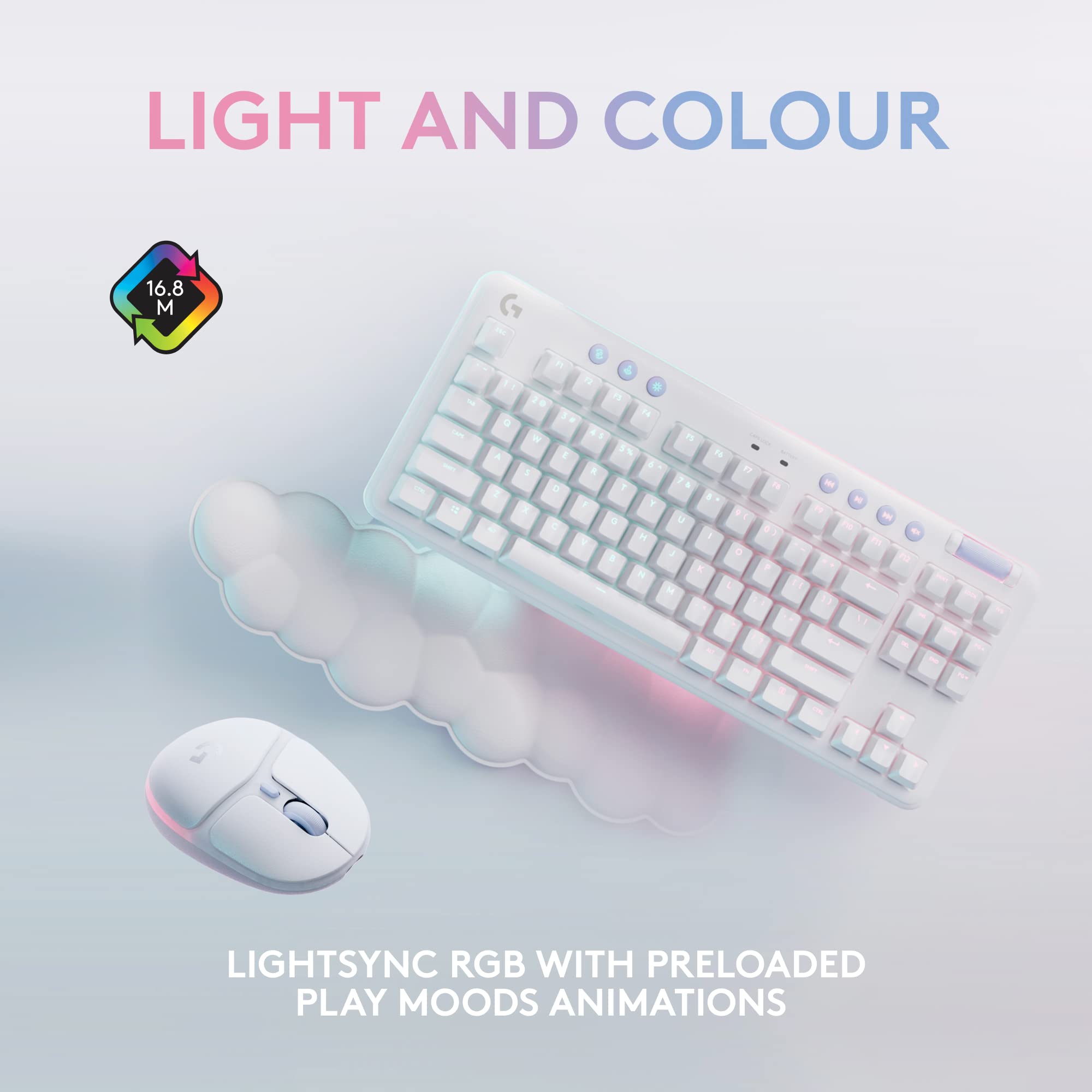 Foto 5 pulgar | Gaming Combo Logitech G G715 - Teclado Táctil Y Ratón G705, Color Blanco - Venta Internacional.
