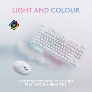 Foto 4 | Gaming Combo Logitech G G715 - Teclado Táctil Y Ratón G705, Color Blanco - Venta Internacional.