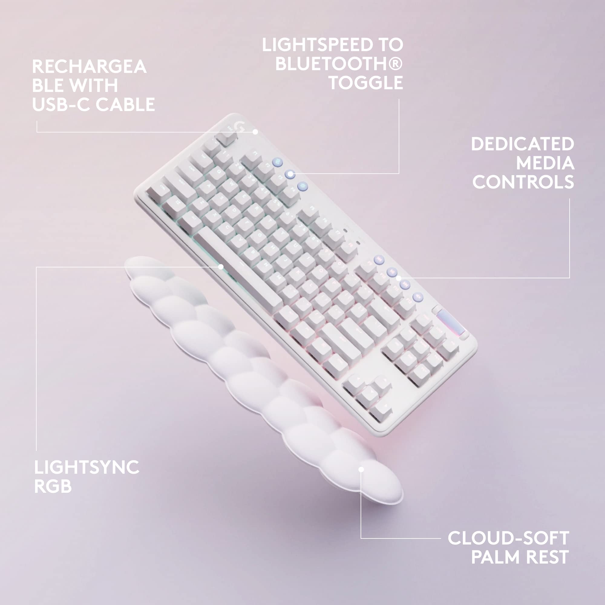 Foto 8 pulgar | Gaming Combo Logitech G G715 - Teclado Táctil Y Ratón G705, Color Blanco - Venta Internacional.