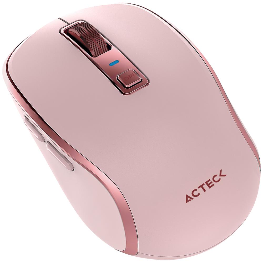 Foto 7 pulgar | Mouse Acteck Optimize Trip Pro Mi580 Inalambrico Usb 2.4 Ghz + Bt 1600dpi 6 Botones Ergonomico Rosa