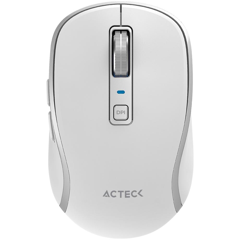 Mouse Acteck Optimize Trip Pro Mi580 Inalambrico Usb 2.4 Ghz + Bt 1600dpi 6 Botones Ergonomico Blanco