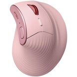 Mouse Vertical Acteck Virtuos Fitt Mi770 Inalambrico Usb 2.4 Ghz + Bt 2400dpi 8 Botones Ergonomico Rosa