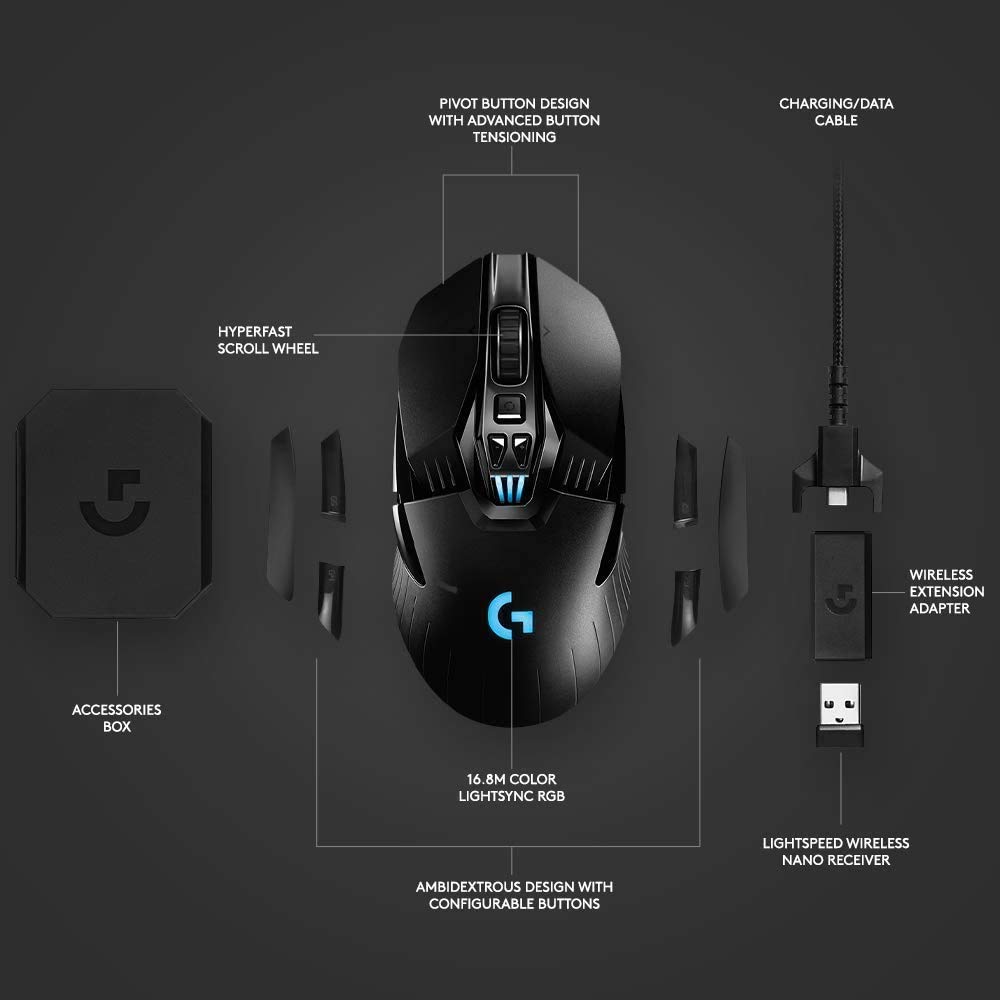 Foto 3 pulgar | Reacondicionado Ratón Para Juegos Logitech G903 Hero 16k Con Sensor Inalámbrico Renovado - Venta Internacional.