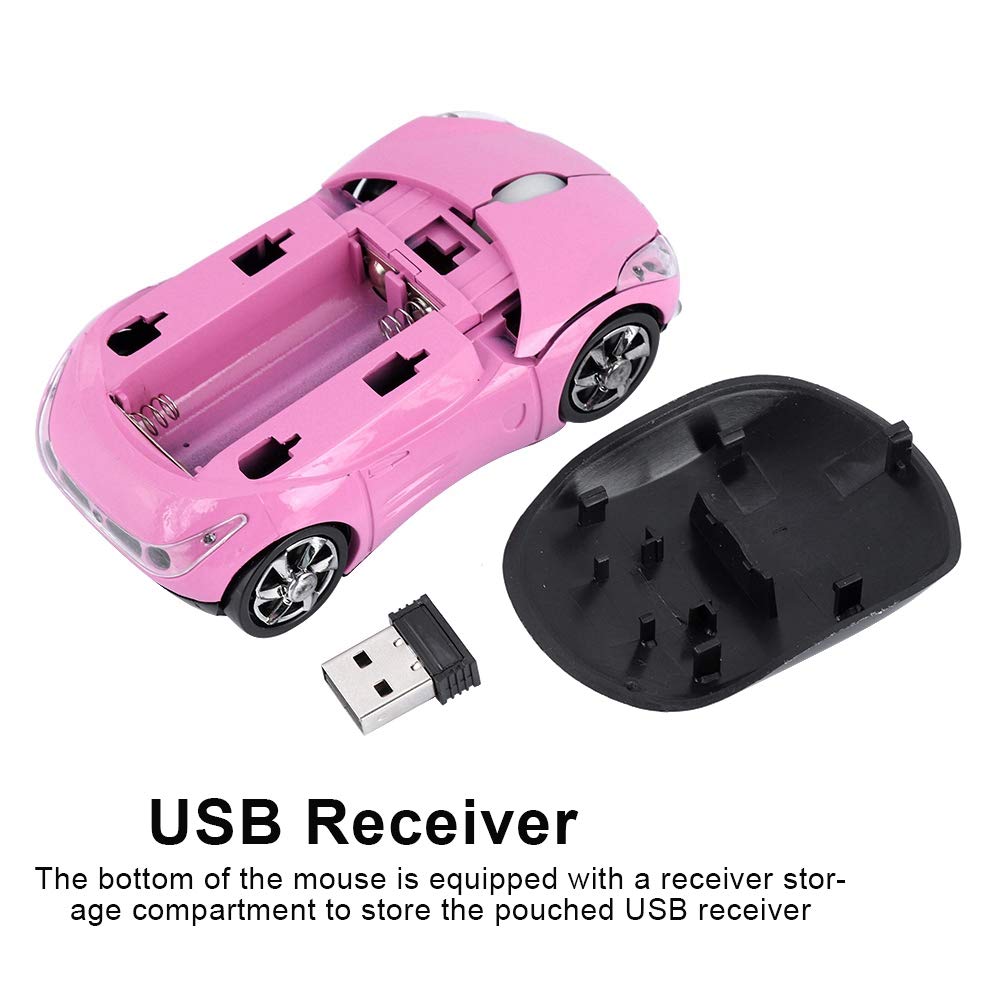 Foto 6 pulgar | Ratón Inalámbrico Para Coche Ashata 2.4g 1600dpi Para Pc Portátil, Color Rosa - Venta Internacional.