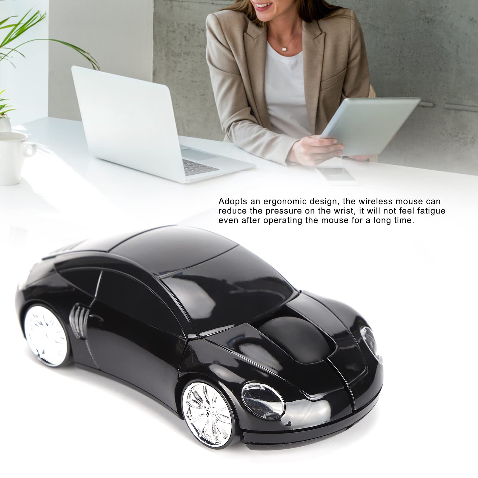 Foto 4 pulgar | Ratón Inalámbrico Ashata Cute Car 1600dpi Para Pc, Portátil Y Tableta - Venta Internacional.