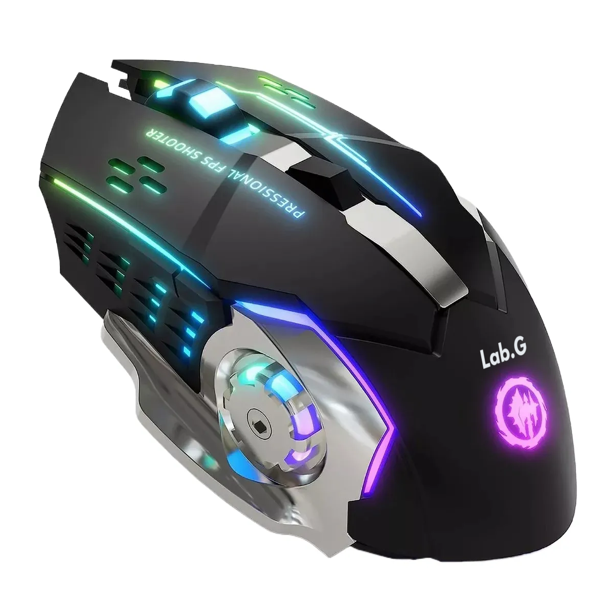 Foto 1 | Mouse De Juego Inalámbrico Recargable Lab.g Negro