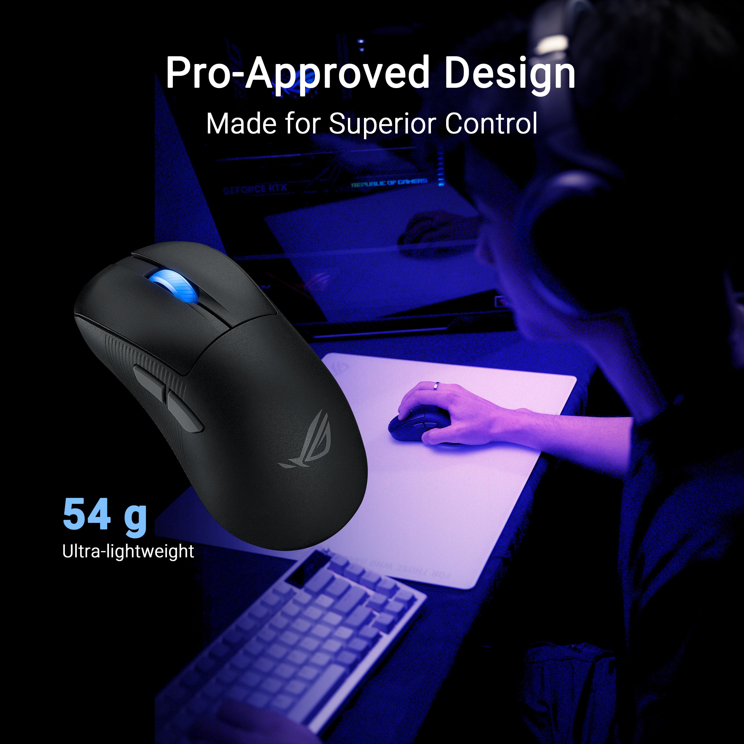 Foto 4 pulgar | Ratón Para Juegos Asus Rog Keris Ii Ace Wireless 54 G Negro - Venta Internacional.