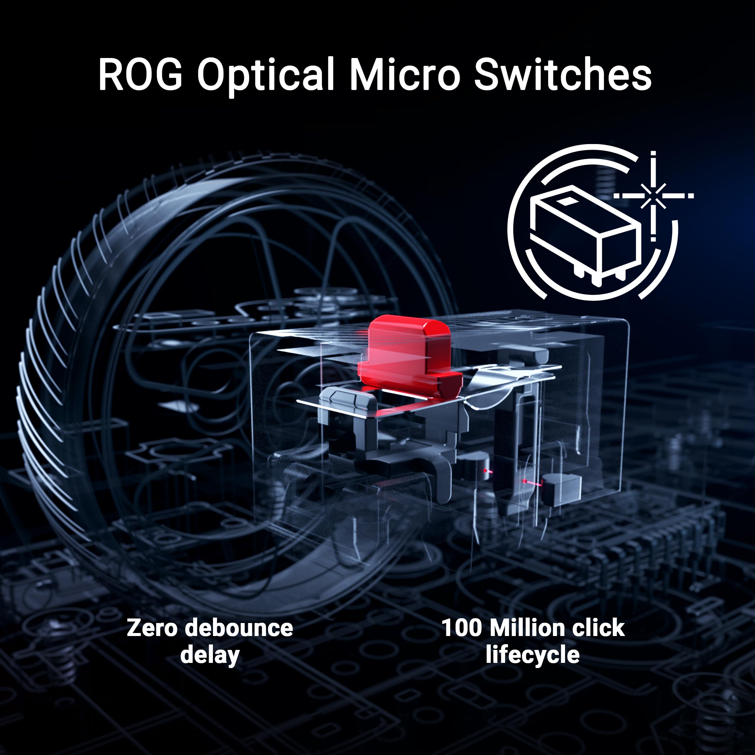 Foto 7 pulgar | Ratón Para Juegos Asus Rog Keris Ii Ace Wireless 54 G Negro - Venta Internacional.