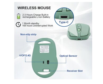 Foto 4 | Ratón Inalámbrico Xtellar Recargable Con Bluetooth Para Ordenador