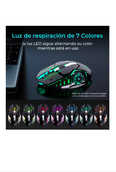 Foto 4 pulgar | Mouse Gamer Xtellar  Inalámbrico Recargable