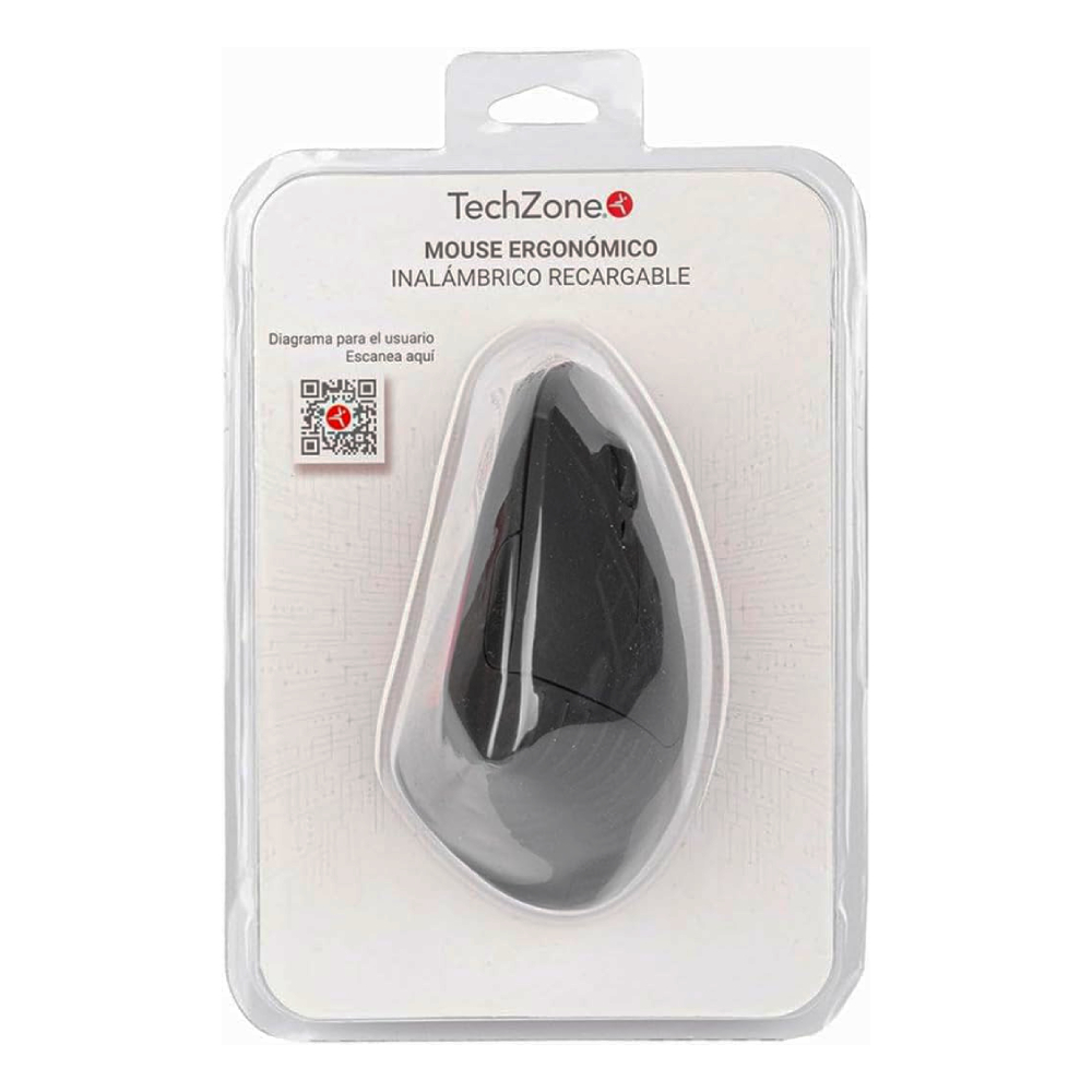 Foto 5 | Mouse Inalámbrico Techzone Tzmouina-06 Vertical Ergo Negro