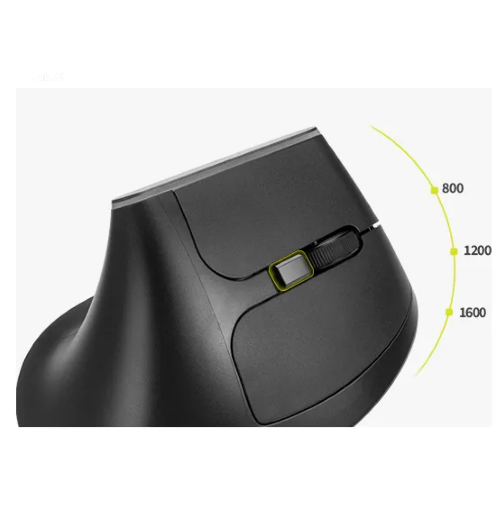 Foto 5 pulgar | Mouse Vertical Inalámbrico Ratón Silencioso Ergonómico Negro