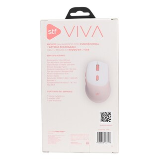 Foto 7 | Mouse Inalámbrico Viva Stf Con Función Dual Y Batería Recargable Color Rosa