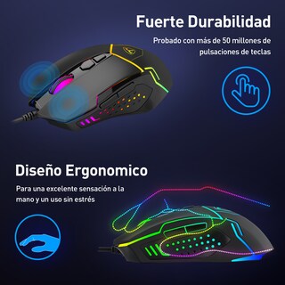 Foto 3 | Ratón Alámbrico Sangkee E100021 Negro