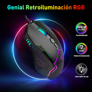 Foto 6 | Ratón Alámbrico Sangkee E100021 Negro