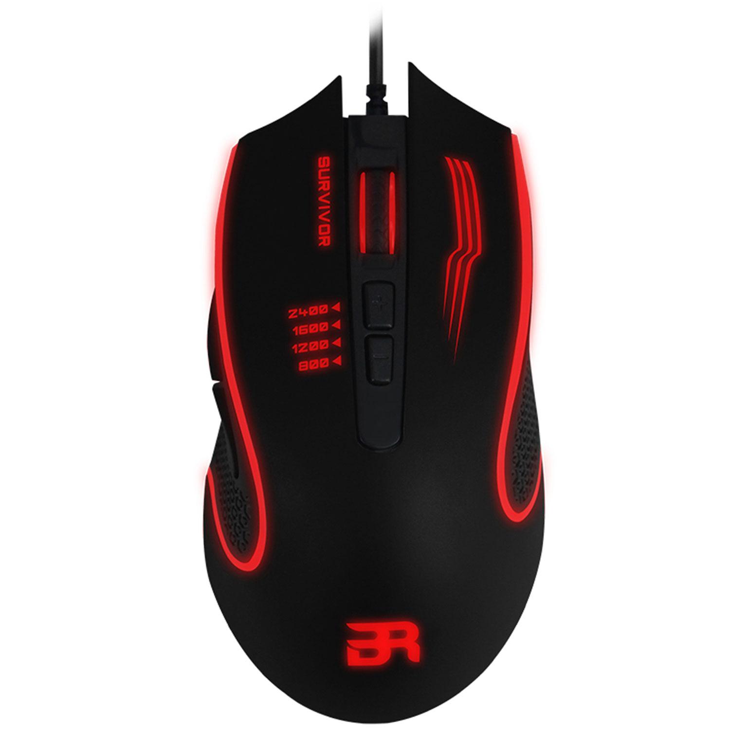 Foto 2 pulgar | Mouse Gamer Balam Rush Survivor Iluminación Led 2400dpi 6 Botones