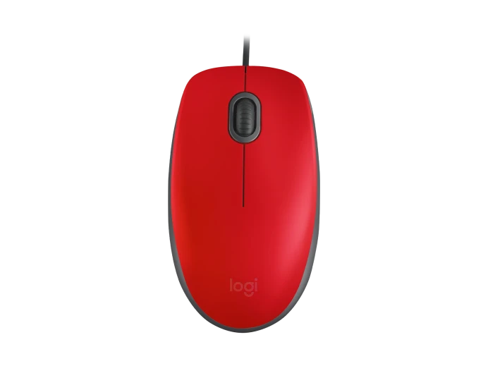 Mouse Alambrico Rojo Logitech M110 Silent