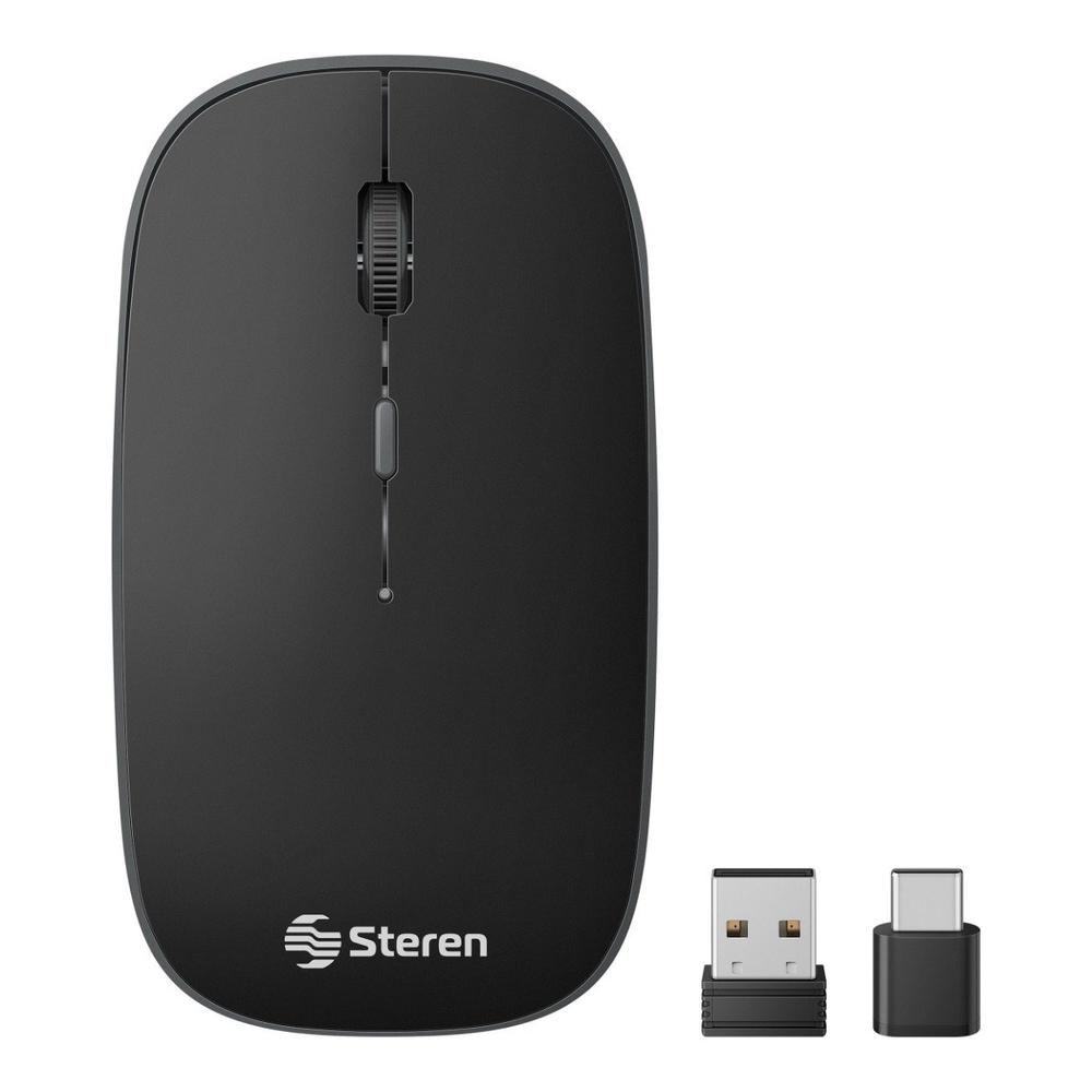 Foto 2 pulgar | Mouse Inalámbrico Usb C Steren con Batería Recargable 800 1200 1600 Dpi