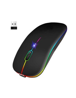Foto 1 | Mouse Inalámbrico Usb Morgb-14 Rgb Color Negro