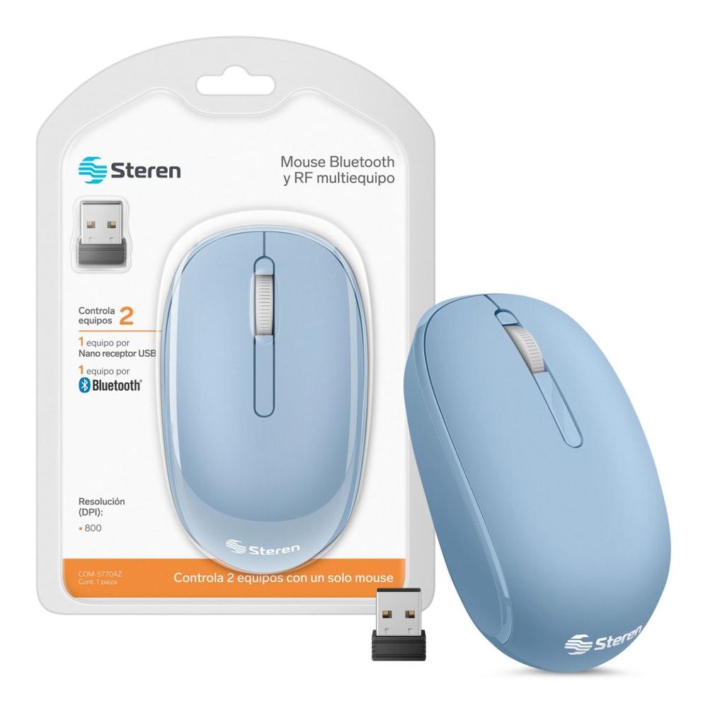 Foto 3 pulgar | Mouse Bluetooth / Rf, Multiequipo 800 Dpi Color Azul