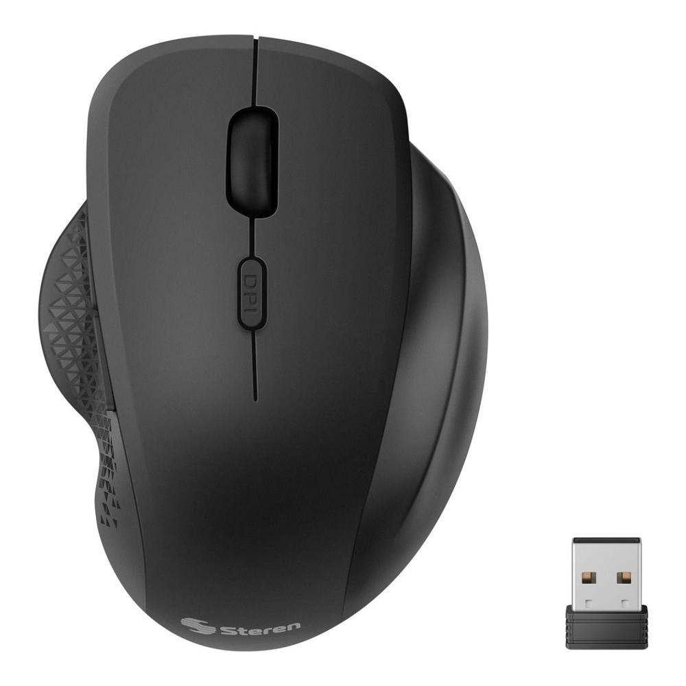 Foto 2 pulgar | Mouse Inalámbrico Steren Ergonómico con Batería Recargable 600 / 800 / 1200 Dpi