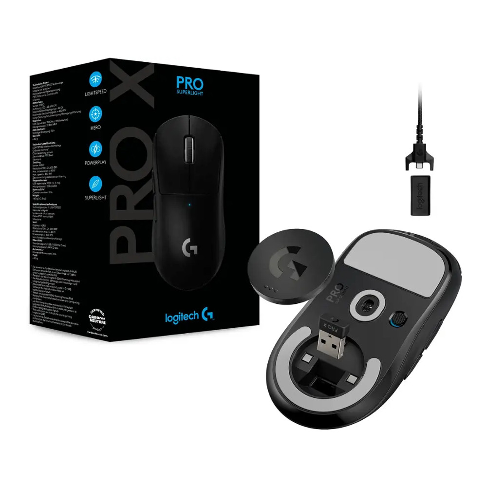 Foto 4 pulgar | Mouse Inalambrico Logitech G Pro X Superlight Ultra Ligero Negro