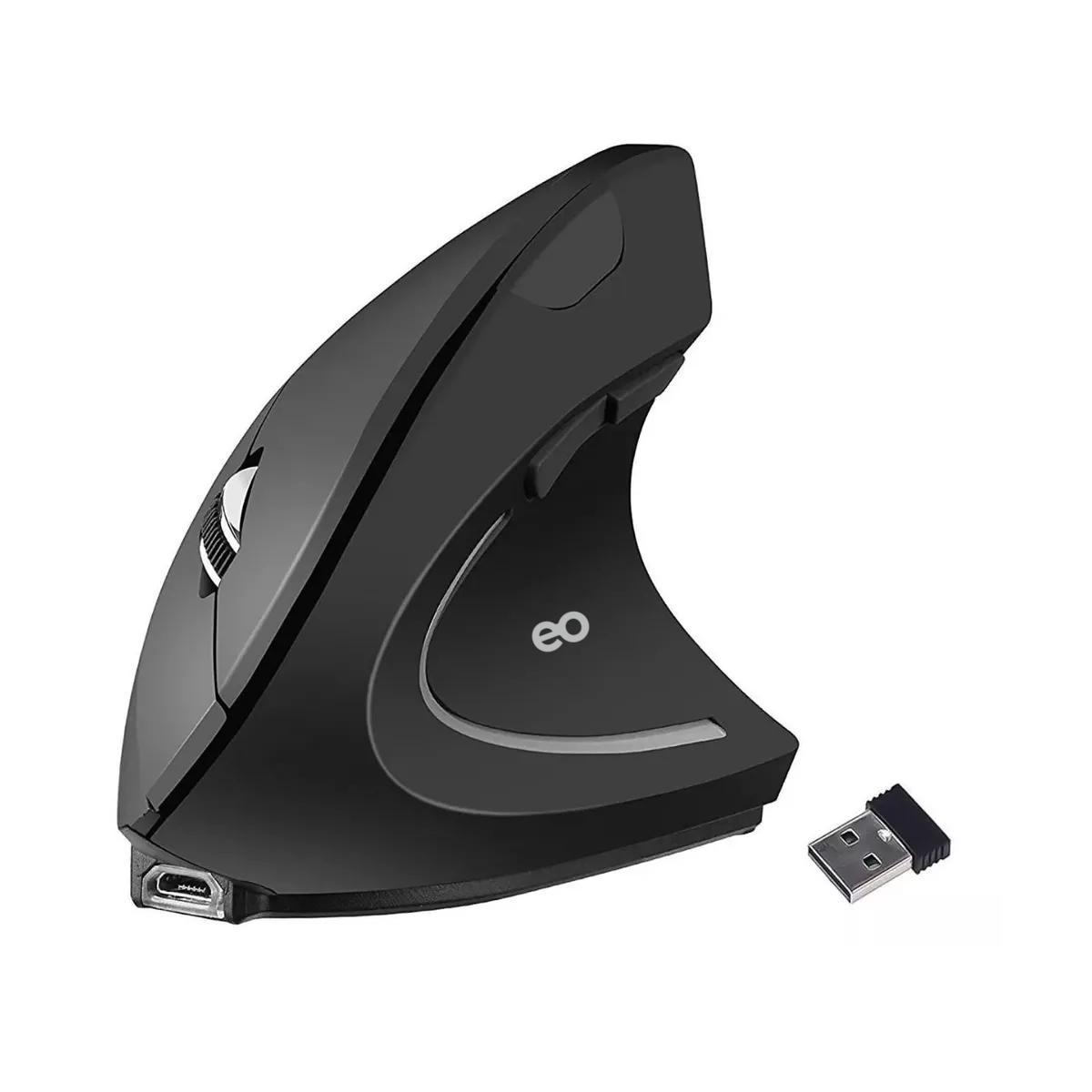 Foto 2 pulgar | Mouse Vertical Inalámbrico Ergonómico, Recargable Eo Safe Imports Esi-8161-1 Negro