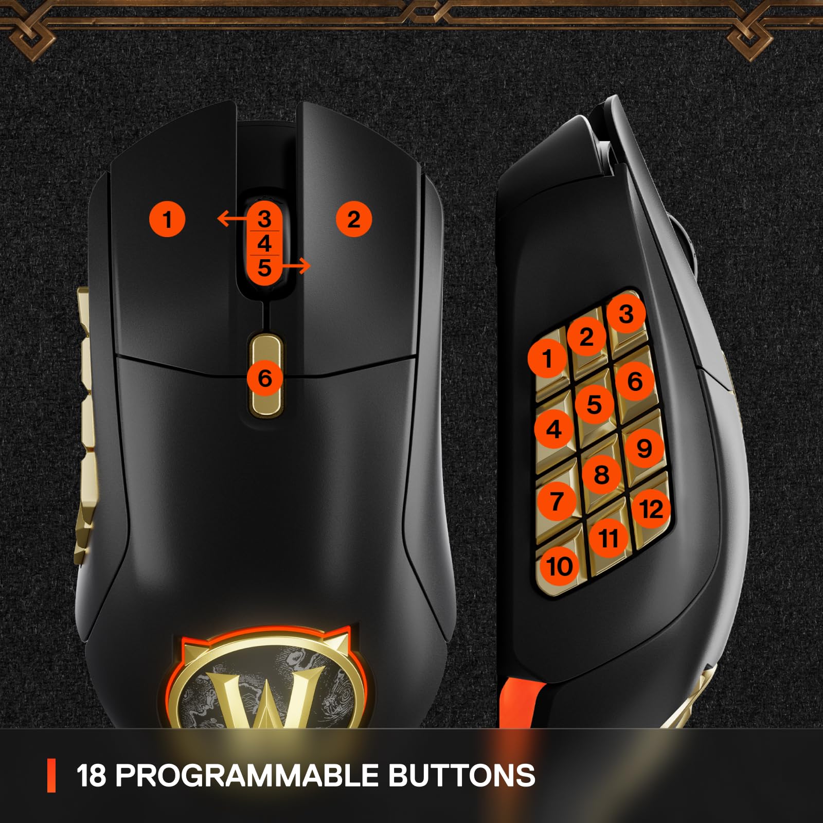 Foto 6 pulgar | Mouse Steelseries Aerox 9 Wireless Wow Edition - Venta Internacional