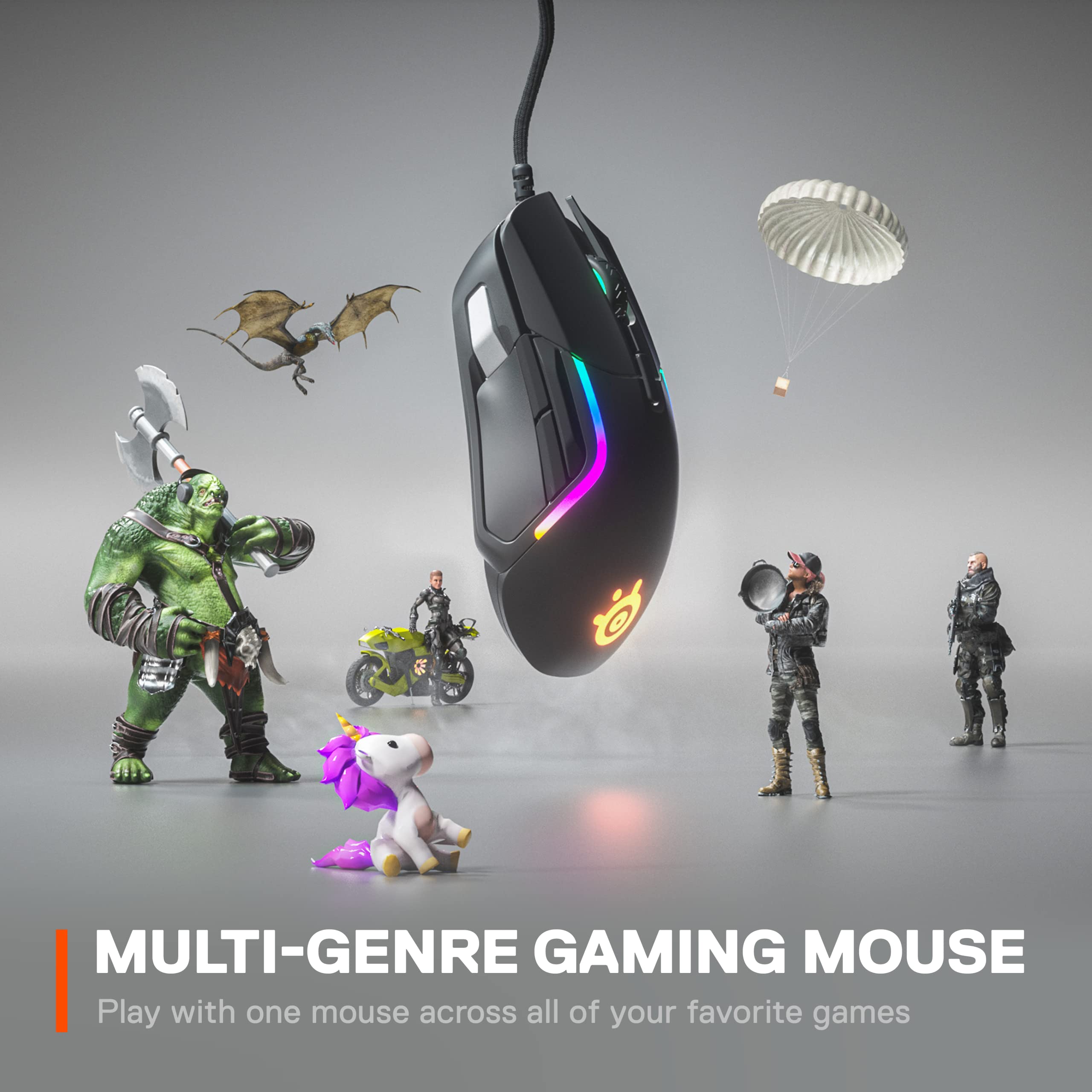 Foto 2 | Ratón Para Juegos Steelseries Rival 5 Con Sensor De 18.000 Cpi, Negro - Venta Internacional.