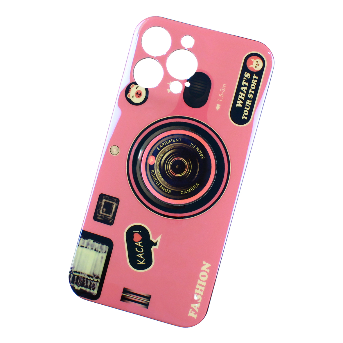 Foto 2 pulgar | Funda Triche para iPhone 13 Pro Max Diseño Cámara Vintage color Rosa