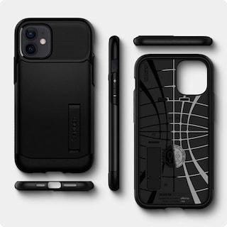 Foto 2 | Funda Para Iphone 12 Mini Spigen Slim Armor Grado Militar color Negro