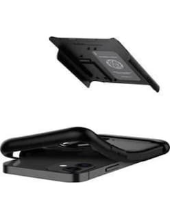 Foto 3 | Funda Para Iphone 12 Mini Spigen Slim Armor Grado Militar color Negro