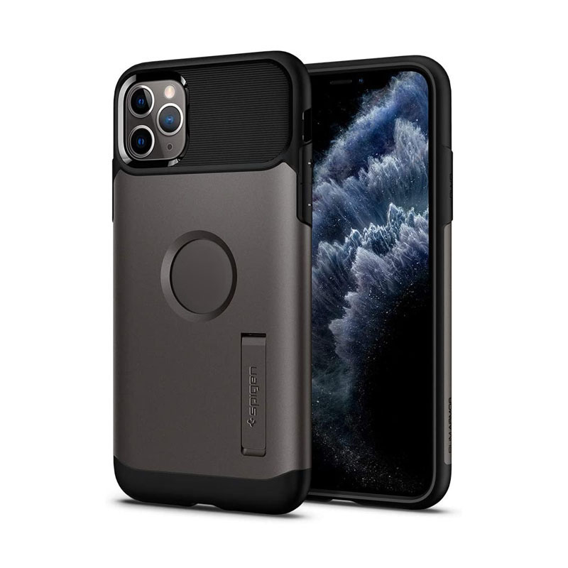 Funda Para iPhone 11 Pro Max Spigen Slim Armor Grado Militar Gris