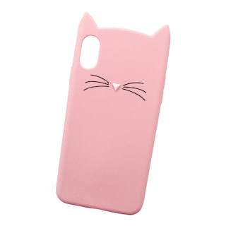 Foto 1 | Funda Triche Diseño Botarga de Gato Bigotes para iPhone Xs Max color Rosa