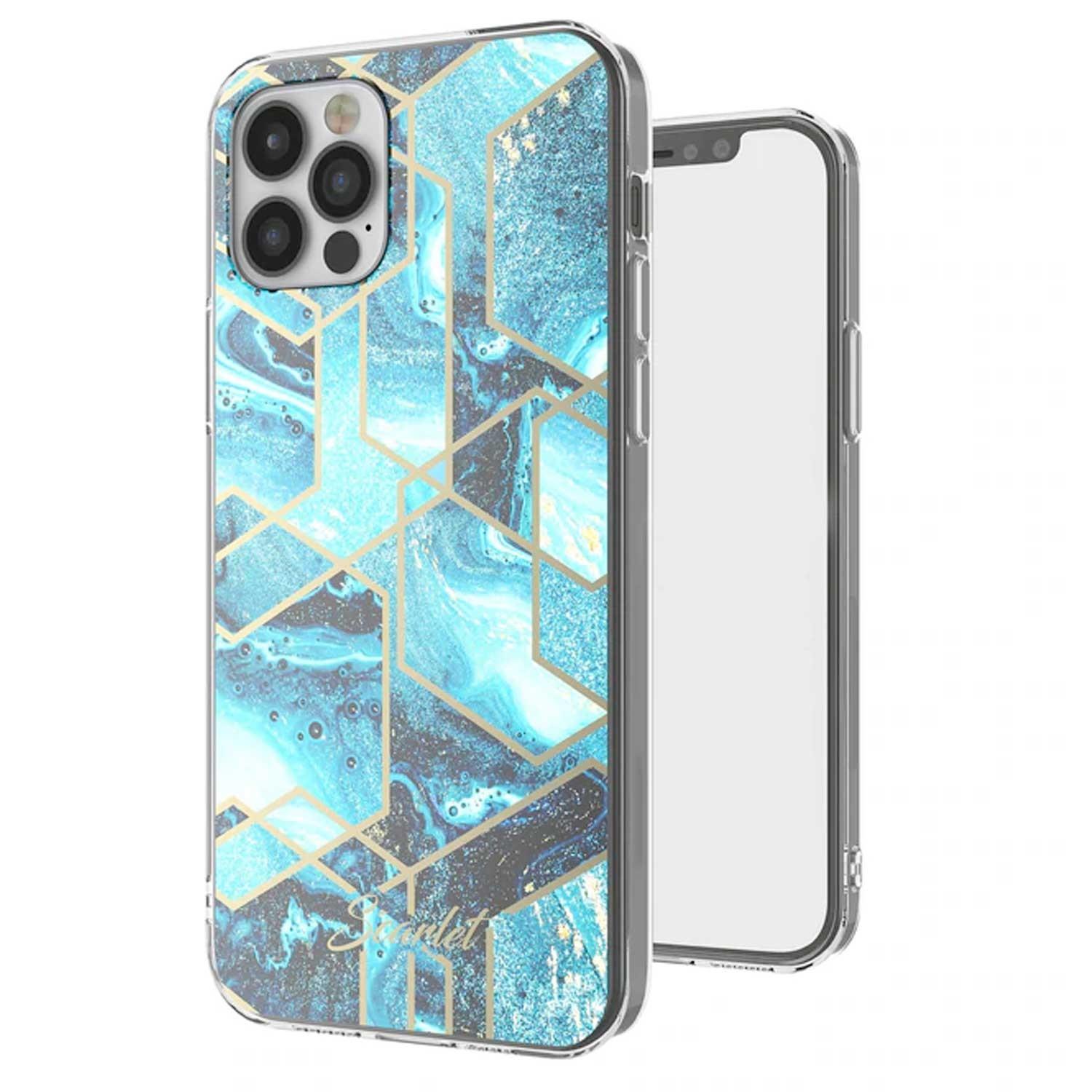 Foto 2 pulgar | Funda Ghostek Scarlet para iPhone 12 Pro Max color Azul Waves