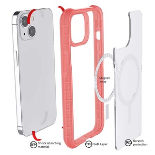Foto 3 | Funda Ghostek Covert para iPhone 13 color Rosa/Transparente Magsafe