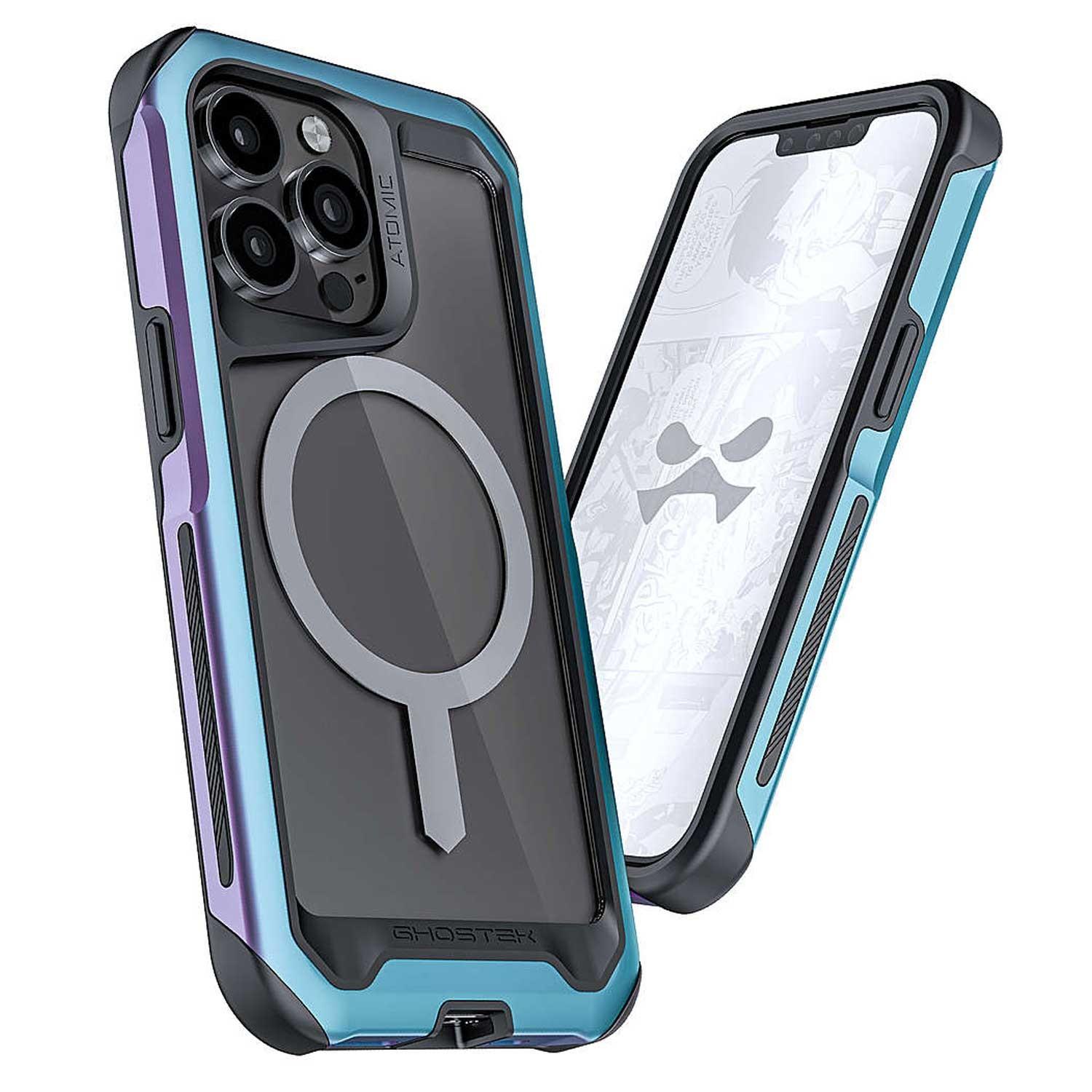 Foto 2 pulgar | Funda Ghostek Atomic para iPhone 13 Pro Aluminio Prismatic Transp Magsafe