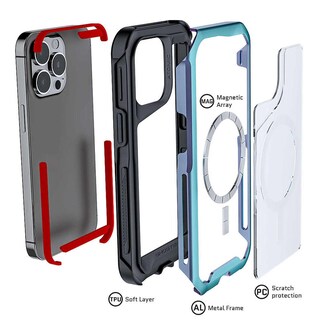 Foto 3 | Funda Ghostek Atomic para iPhone 13 Pro Aluminio Prismatic Transp Magsafe