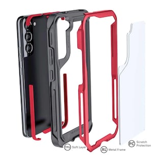 Foto 3 | Funda Ghostek Atomic para Samsung S22 Plus Aluminio Transparente y Rojo
